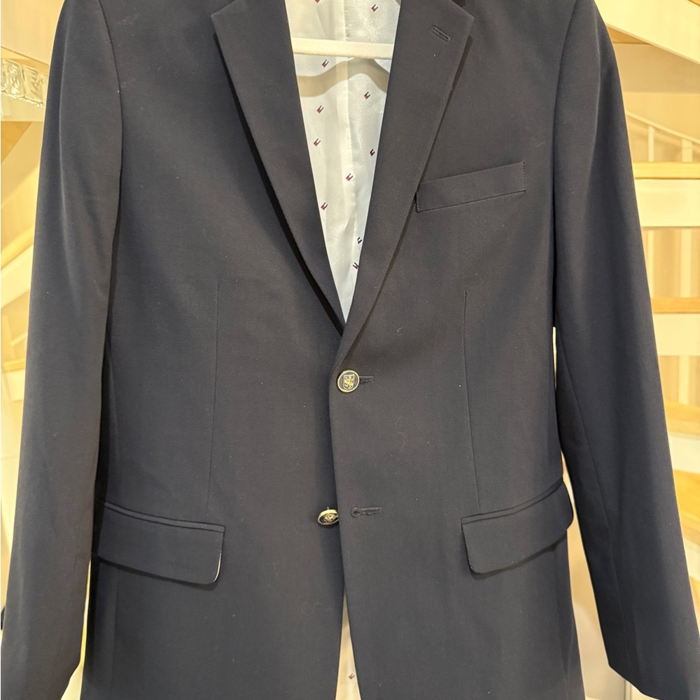 Tommy Hilfiger Black Sport Coat with Notched Lapel